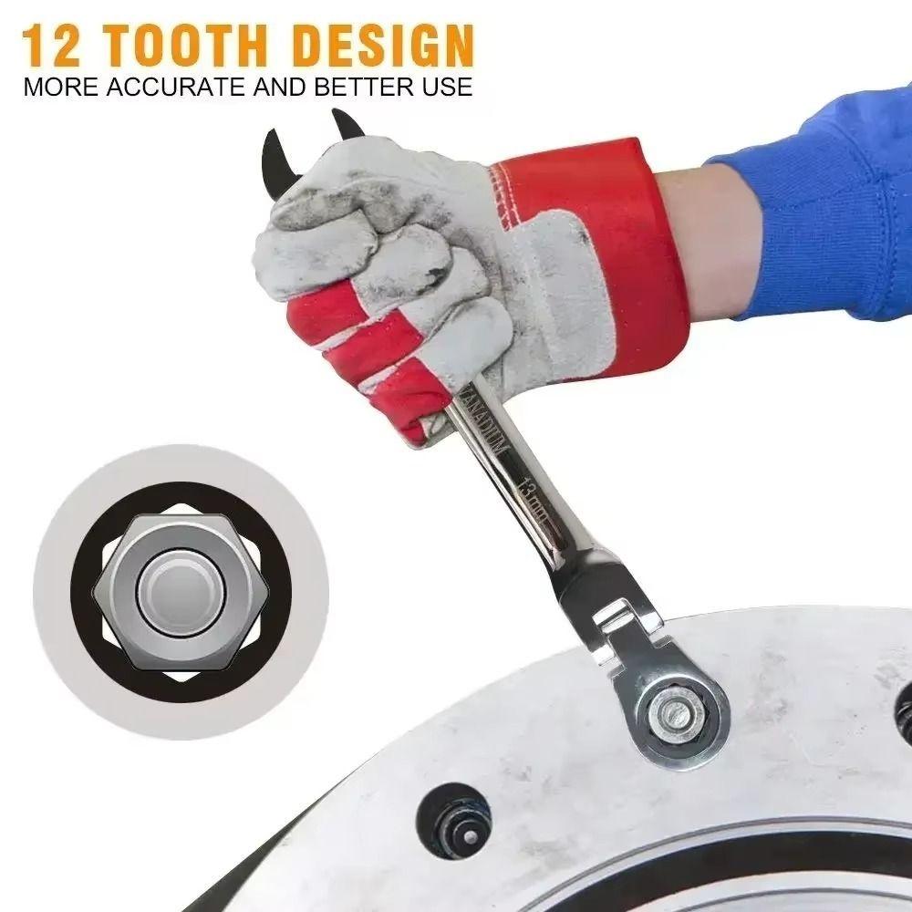 72 Zähne Doppelköpfe Ratsche Schraubenschlüssel Doppelköpfe Knarren Steckschlüssel