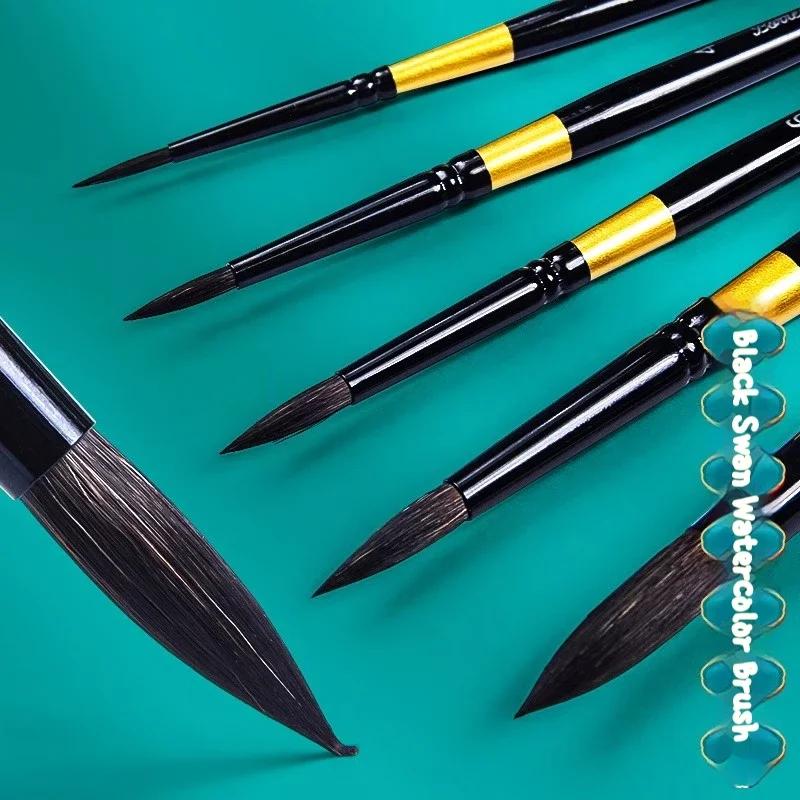 Paint Brushes Set Watercolor Brush Round Pointed Tip Nylon Hair Brush for Artist Acrylic Watercolor Gouache Oil Painting