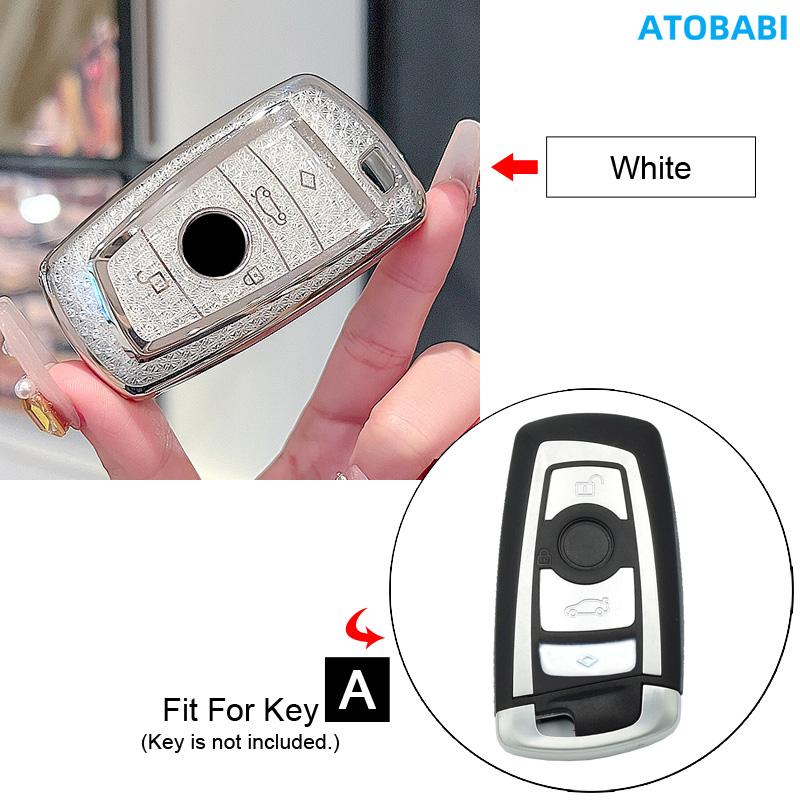 Crystal Style Tpu Car Key Cover Case Bag For Bmw 1 2 3 5 6 7 Series F20 F22 F30 F Chassis X3 X5 X7 G01 G02 G08 G30 G31 G32