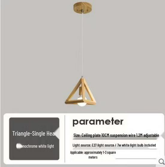 Nordic Wood Art Pendant Lamp - Creative Single Head Lighting for Restaurants, Bars, Hotels, Bedrooms, Café Shops.