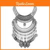 Elegant Vintage Coin Tassel Necklace With Alloy Material And Water Chain Wave