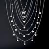 7Pcs of Fashion Minimalist Jewelry Set For Women Vintage Twist Snake Bone Heart Butterfly Star Pendant Necklace Sets Gift