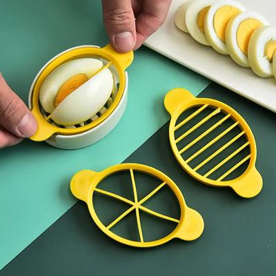1 Stück - Eierschneider aus Edelstahl Eierteilgerät Handlich Pilz Kiwi Teiler Tomatenschneider Multifunktions-Schneidform