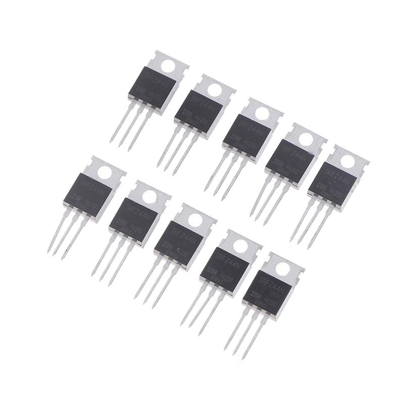 10PCS DIY Accessories New Black IRFZ44N IRFZ44 Power MOSFET Direct Insertion TO-220 Transistors