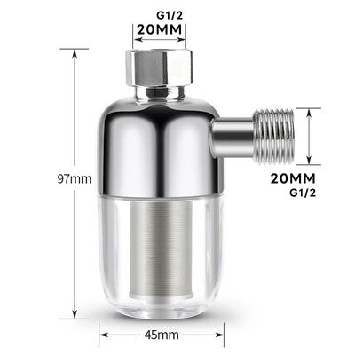 Acier Inoxydable 316 Universel Robinet Domestique Entrée Filtre Avant Anti-Tartre pour Eau Potable Propre, Douche, Machine à Laver