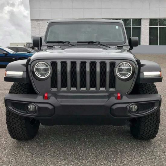Front Headlight Lamp Cover Trim Fit for 2018    Jeep Wrangler JL JLU