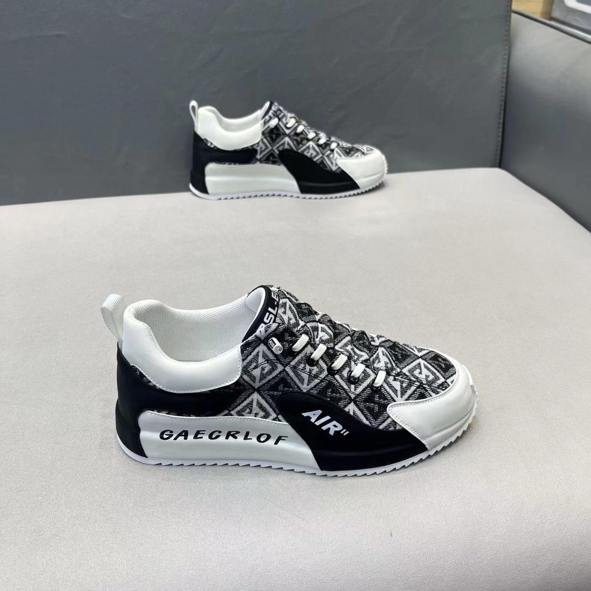 Мужские кроссовки повседневные модные цветные блоки микрофибра кожа сетка дышащая — фото 8