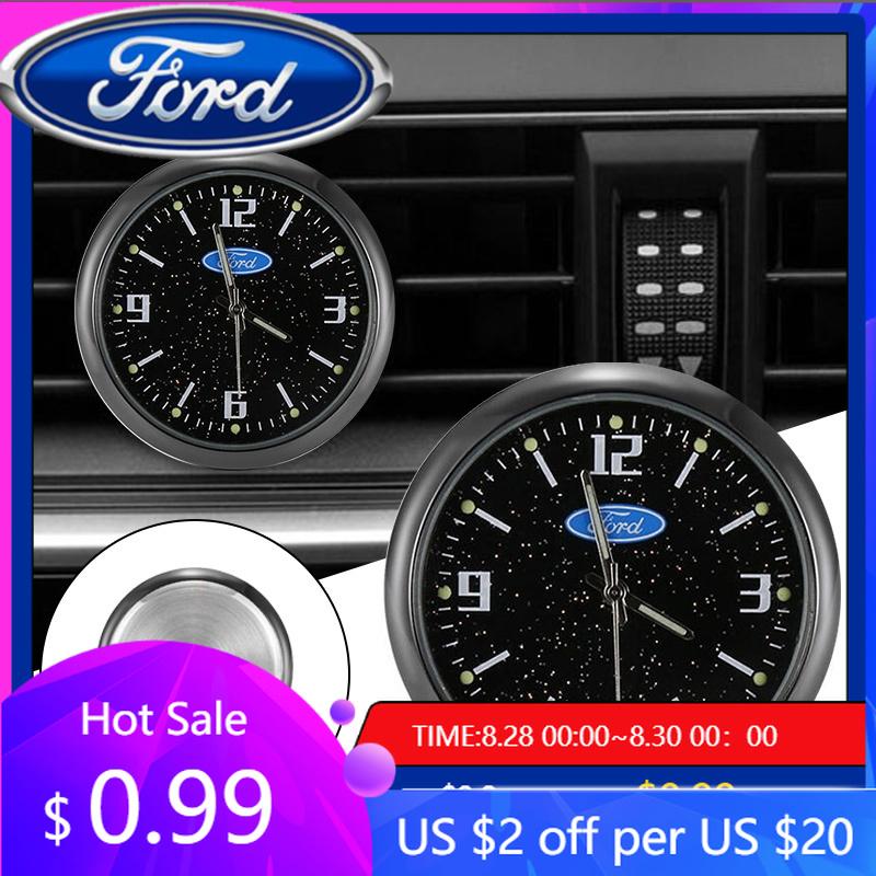 New 2026 Car Sticker Car Decoration Clock Watch Modified Car Interior Electronic Quartz For Ford Mustang Bronco GT Mach 1 Ecoboo