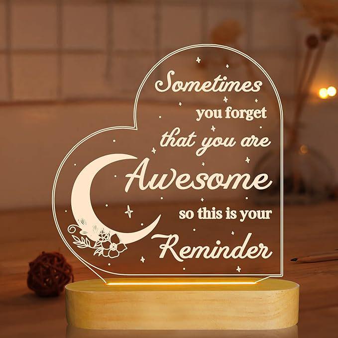 Love-Shaped 3D Acrylic Night Light Puzzle for Holiday Greetings