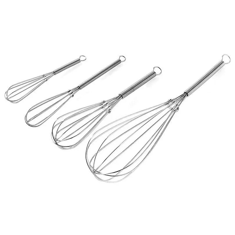 1Pcs Multifunctional Rotary Manual Egg Beater Mixer Mini Kitchen Egg Whisk Bake Tool Egg Agitator Stainless Steel Eco-Friendly