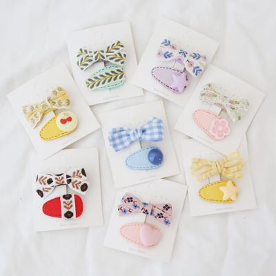 2ks Baby Girl Princess Bow Květinové vlásenky Little Girl Bang Boční klip Mini Roztomilá vlásenka Baby Girl Hair Doplňky