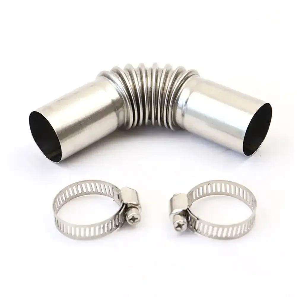 1/2PCS 25mm Elbow Air Diesel Parking Heater Exhaust Pipe Connector with Clamp for Webasto Diesel Boat Heater