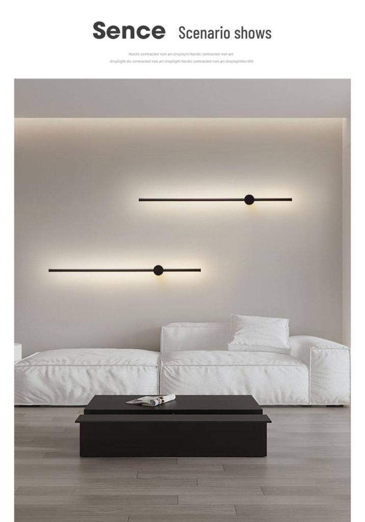 Minimalist Long Strip Wall Lamp for Bedroom & Living Room