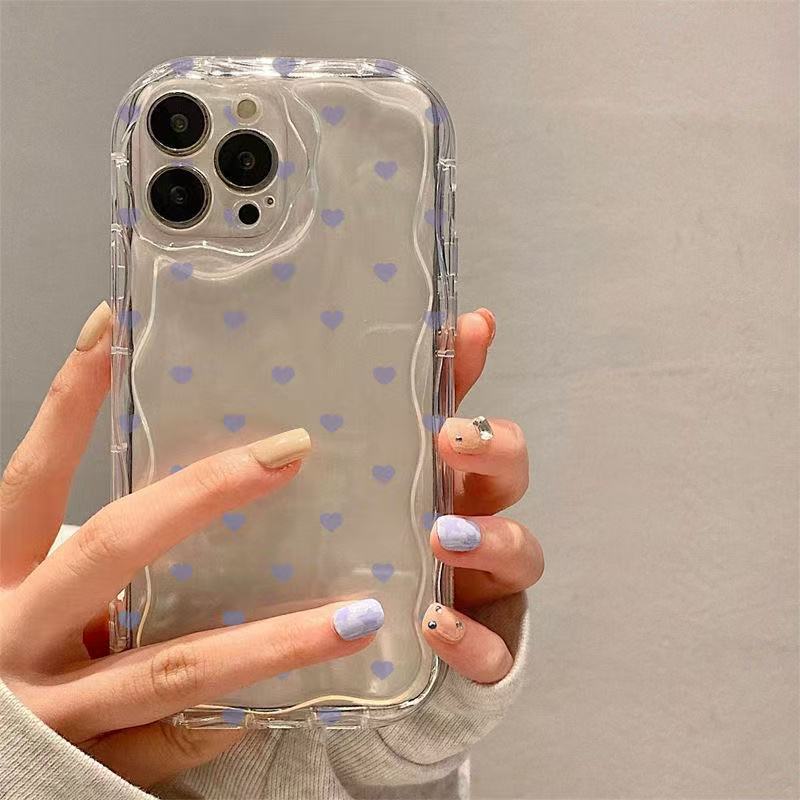Full Screen Purple Love Applies To Iphone16 Mobile Phone Case Apple 15 New 14pro Japan and South Korea 13/12 Explosion 11