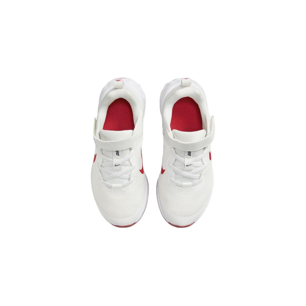 New Nike REVOLUTION 6 Cushioning Low-Top Kids' Running Shoes White Red Children Aged 3-7 Years Old DD1095-102