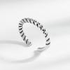 Vintage Twisted Rope Star Open Ring For Women Fashion Irregular Statement Band Party Jewelry