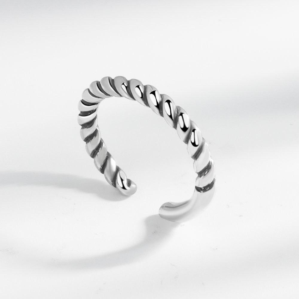 Vintage Twisted Rope Star Open Ring For Women Fashion Irregular Statement Band Party Jewelry