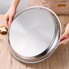 304 Food-Grade Stainless Steel Round Serving Tray, 65cm