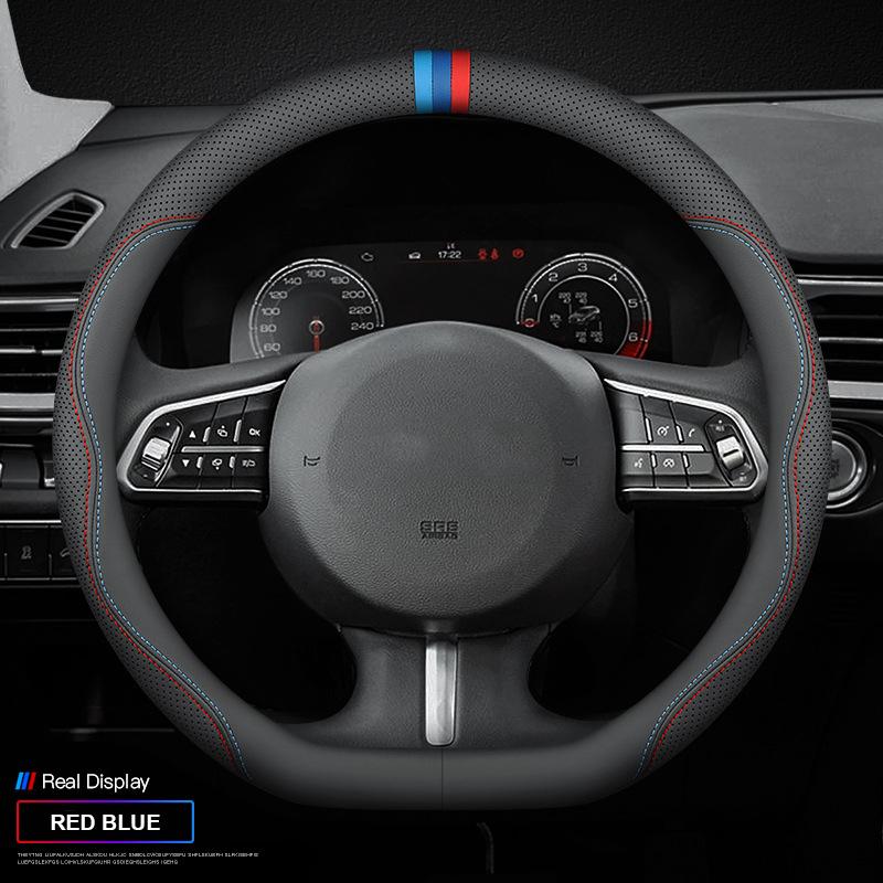 Car Leather Steering Wheel Cover For Citroen C2 C3 C3-XR C4 C5 C6 C4X C5X C4L Xsara Berlingo Picasso Aircross Sega Elysee Jumpy
