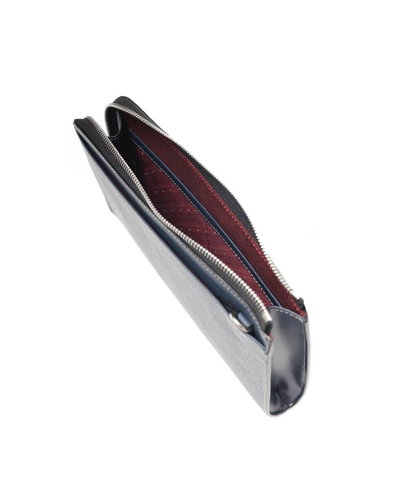 Max Clutch Bag with Hand Cowhide 728211 Navy [TAKEO KIKUCHI] Strap, Leather, No.
