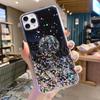 Star glitter Epoxy is suitable for Apple 13 mobile phone pro max iPhone12 mobile phone case 14-color female bracket.