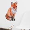 Cute Hand-painted Fox Wall Paste Home Wall Decoration Living Room Bedroom Creative Animal Wallpaper Art Stickers Self-adhesive