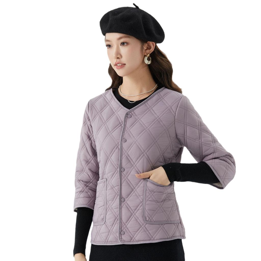 Women's Light Warm Seven Minutes Short-sleeved Cotton Liner Women's Home Cotton Clothing Cotton Apparel Padded Can Be Worn Outside The Top 2409