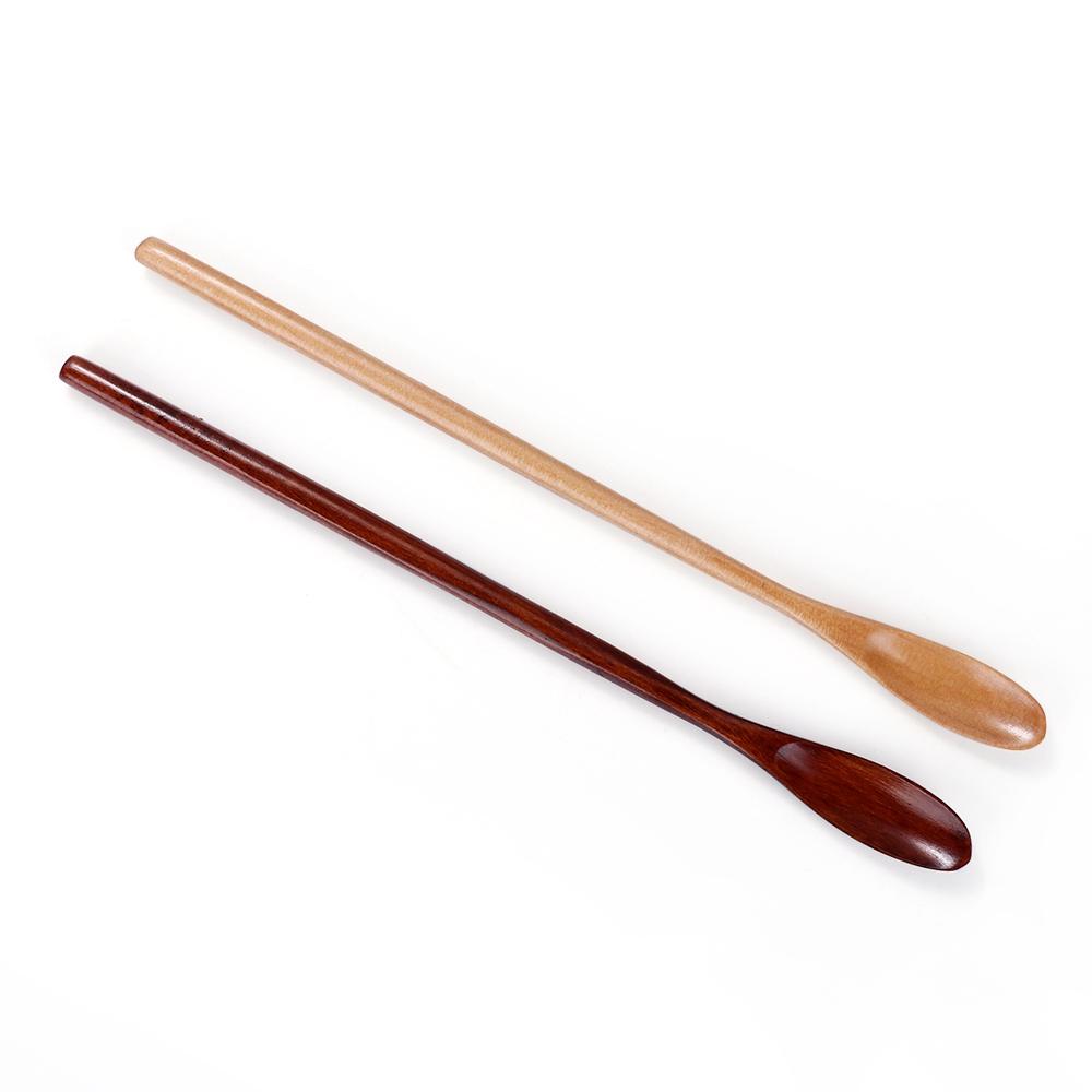 Wooden Cooking Kitchen Accessories Long Handle Tea Scoops Honey Spoon Coffee Spoon Tableware