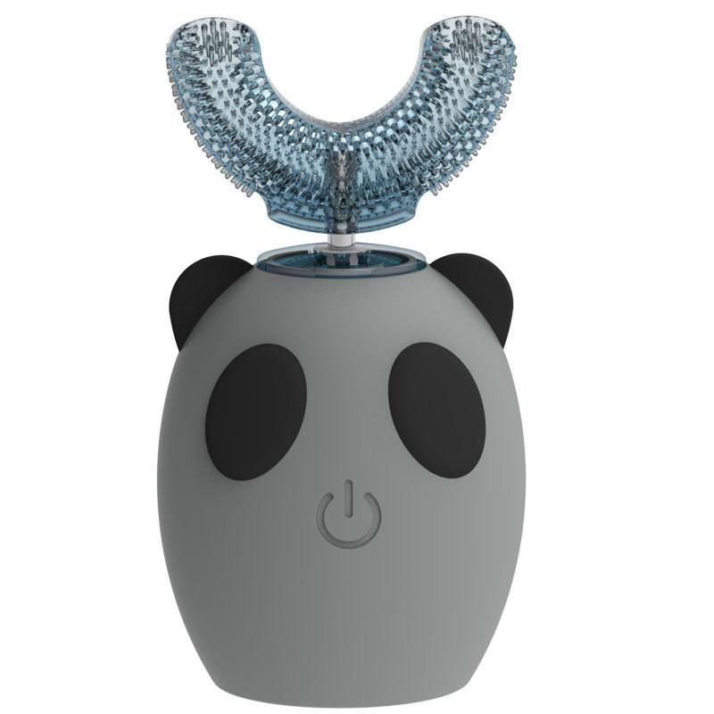 

U-образная электрическая зубная щетка 360 градусов, перезаряжаемая, для детской стоматологической гигиены серый