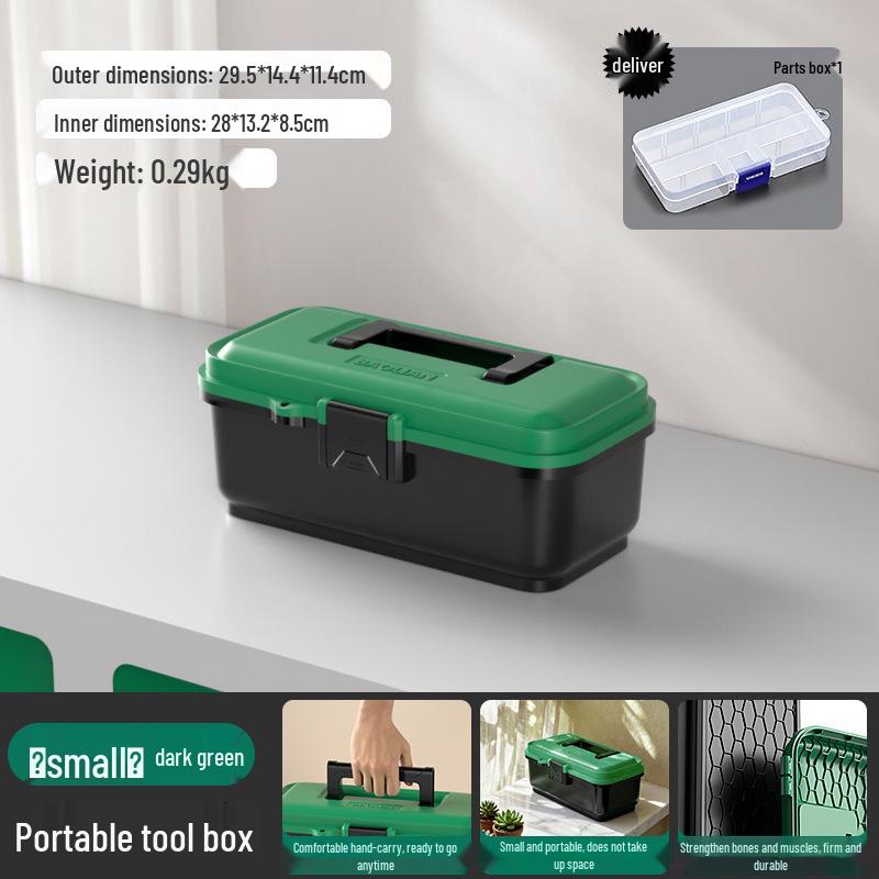 

Industrial Portable Toolbox for Home, Car, & Electricians - Multi-functional Repair Storage Box