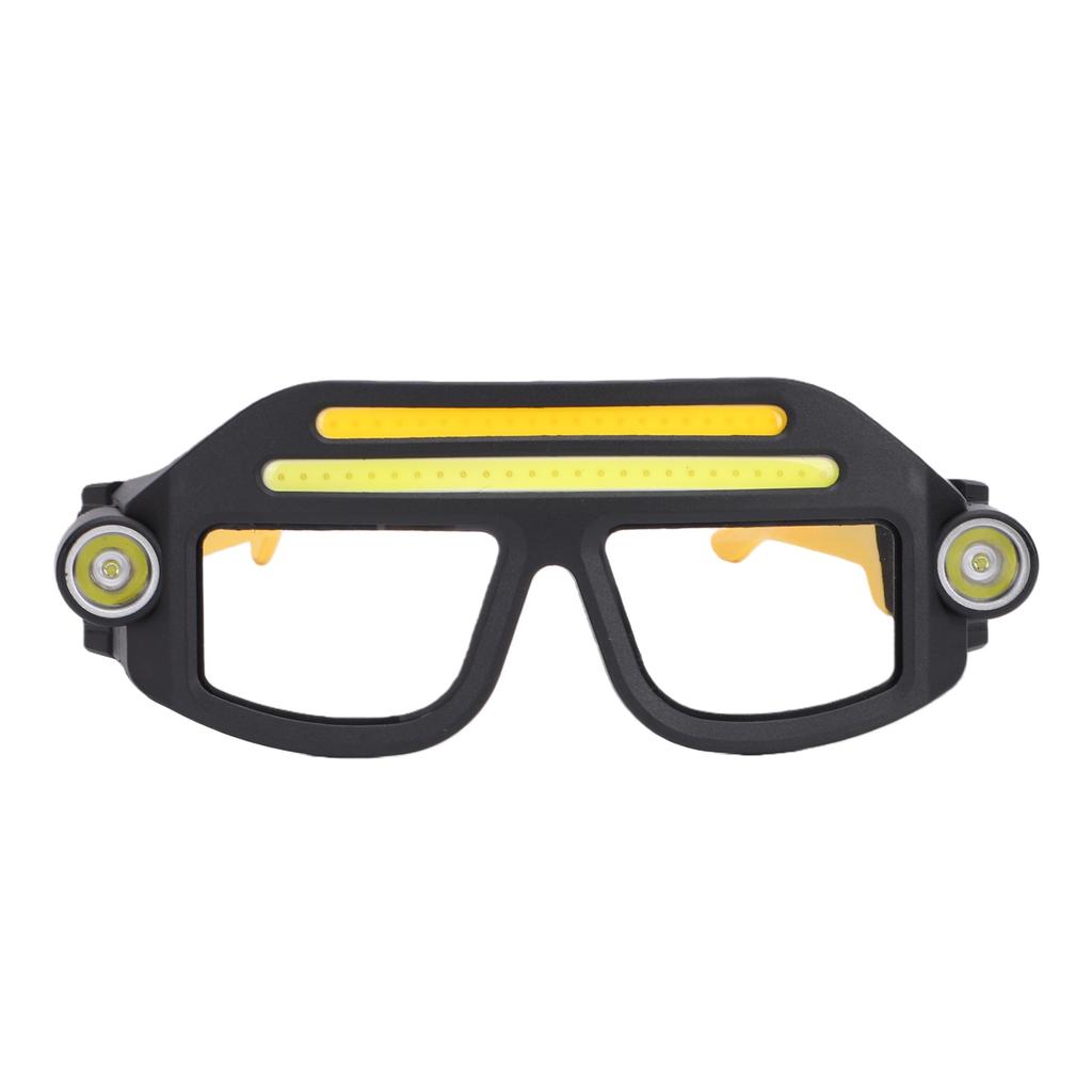 LED Glasses with Lights 5 Mode Rechargeable USB Work Flashlight Outdoor Headlamp for Hiking Camping