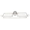 Faucet Storage Shelf Aluminum Plastic Two Containers with Towel Rod for Sponge Rag Kitchen Bathroom