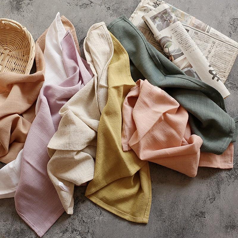 10PCS Table Napkins,40X40cmCotton and Linen Blending Kitchen Tableware Towel,Soft Cloth,Washable and Reusable