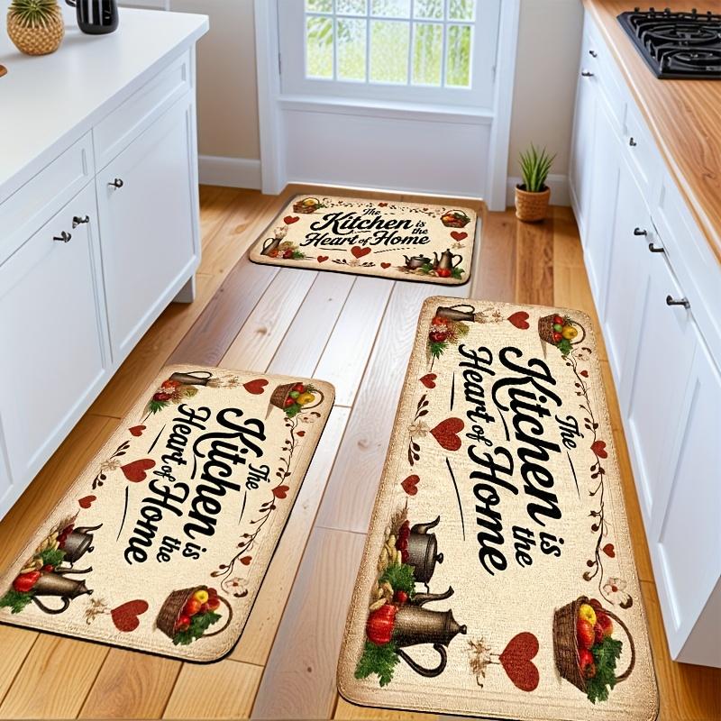 1Pcs Farmhouse  Print Waterproof Non-Slip Thick Cushioned Kitchen Mat Heavy Duty Comfort Standing Mat for Kitchen Bathroom