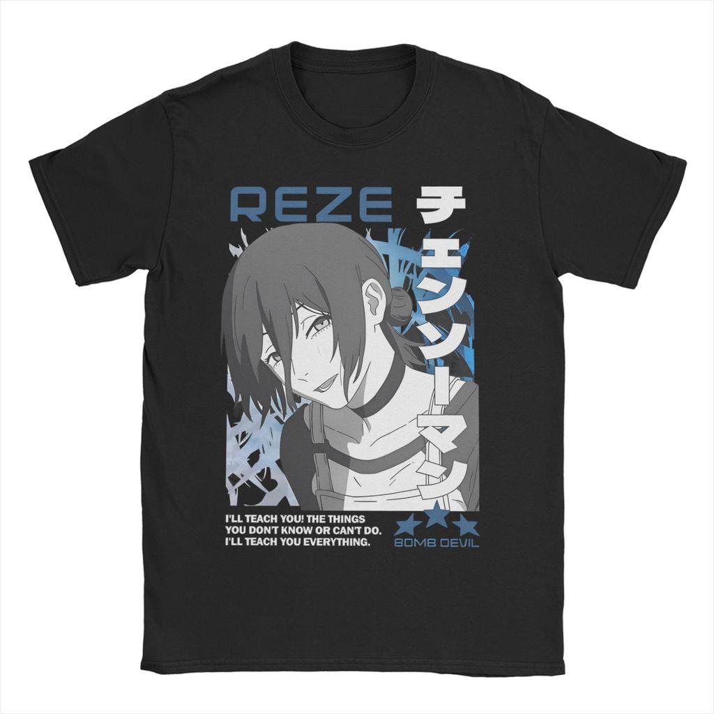 Herren Damen T-Shirts Yoru Chainsaw Man Anime Lustig 100% Baumwolle T-Shirt Tanaka Rückenmarks-Schwert T-Shirt Kleidung Übergröße