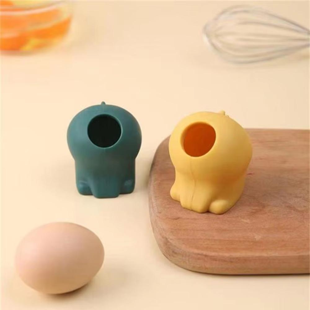

2Pcs Silicone Egg Yolk Protein Automatic Filter Soft Egg Separator Baking Tool Egg Splitter Home жёлтый