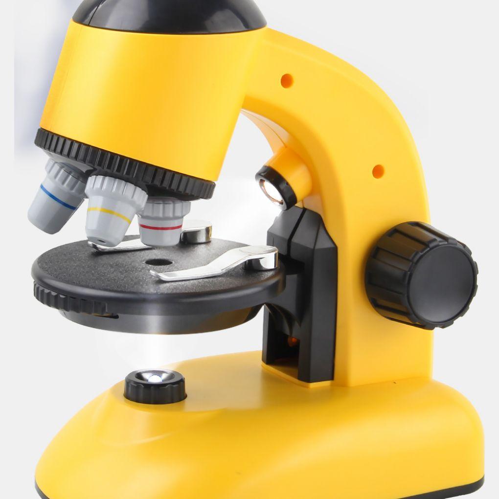 Children Students Rotatable Microscope Home Laboratory Adjustable 100X 400X 1200X Magnification Times LED Microscopes Magnifier