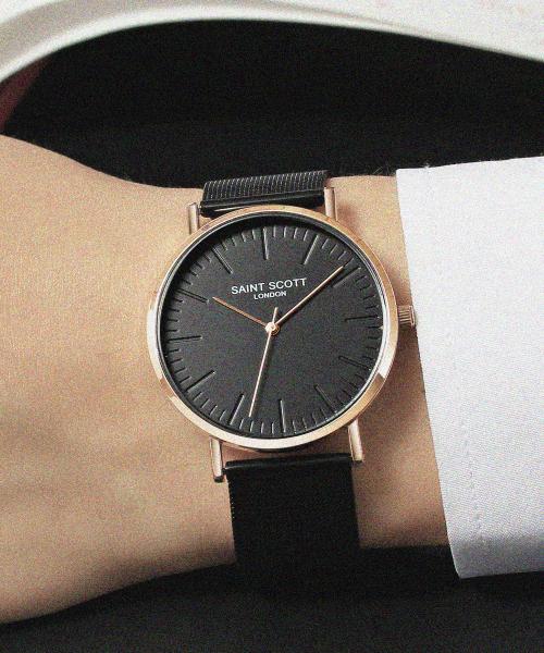 

[St. Scott London] St. Scott London Niflheim Men s Watch Set with 2 Straps ST5114M-SET ST5114M-RBB / BK