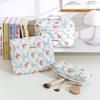 Runhui Cherry Secret Quilted Makeup Bag – Large Capacity, High-End Feel, Fruit Pattern