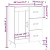 VidaXL Buffet gris béton 69,5x34x90 cm bois d'ingénierie 830232