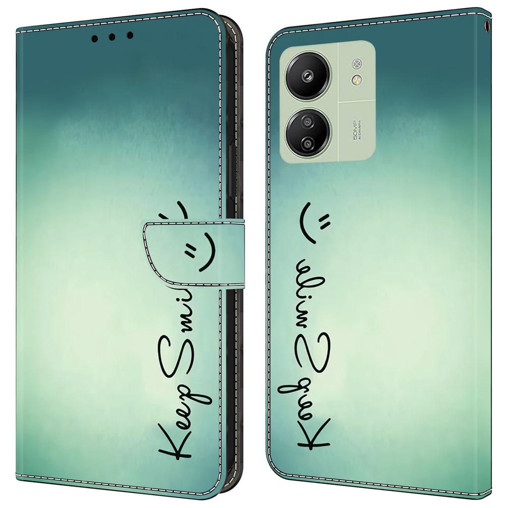 For Xiaomi Redmi 13C 4G/13C 5G/Poco C65 4G/Poco M6 5G/13R 5G Case Pattern PU Leather Card/Cash Slots Phone Cover