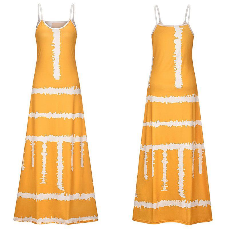 Elegant Women's Summer Strappy Floral Boho Kaftan Dress Perfect For Beach Days