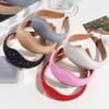 Klassieke Lederen Driehoekige Hoofdband Brede Rand Antislip Haarband V-Vorm Strass Hoofdband Bruiloft