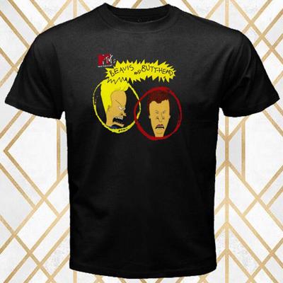 Beavis And Butt Head - Logo der Zeichentrickserie TV-Serie - Schwarzes Unisex-T-Shirt