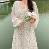 Casual Dress Gentle Floral Halter Dress Thin Section of A Hundred with Thin Sleeveless Dresses