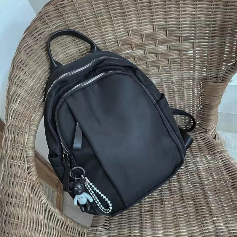 

Рюкзак из ткани Оксфорд, женский, новый модный, универсальный, большой вместимости, школьный рюкзак, женский дорожный холщовый рюкзак Small чёрный