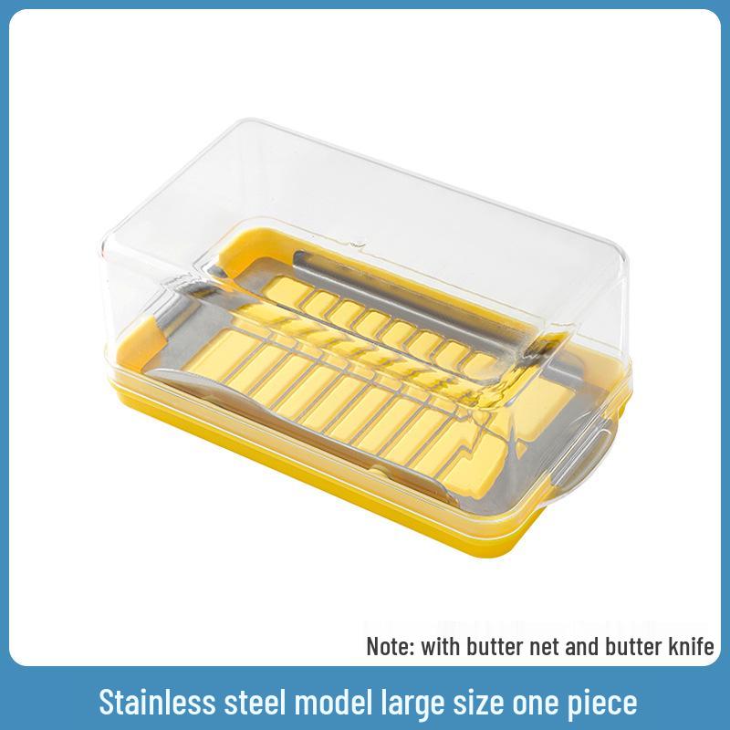 Butter Storage & Cutter Box with Lid and Divider for Fresh-Keeping Bread