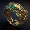 Vintage Plated Bangle Hollow Leaf Unique Ring Ethnic Style Unisex Holiday Gift Ring Irregular Tree Branches Easter Ring Gift New