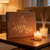 Custom Wooden Printed Wedding & Birthday Guest Signature Book