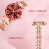 Yalalusi Rose Gold Women'S Quartz Watch Light Luxury Ruby Women'S Watch Waterproof Watch Fashionable And Elegant Women'S Watch